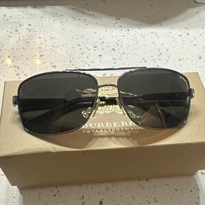Burberry Dark Gray Aviator Sunglasses